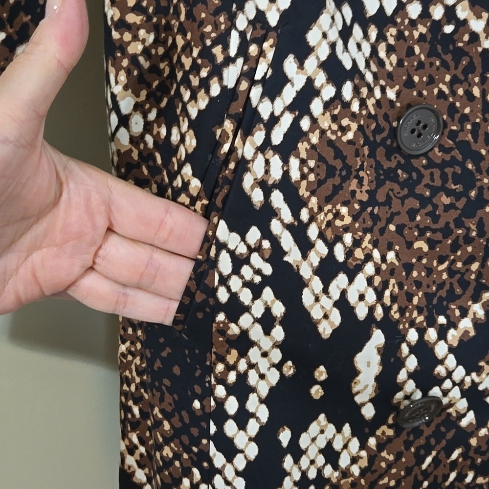 Michael By Michael Kors Snakeskin Jacket Coat Size 8 - Picture 4 of 6